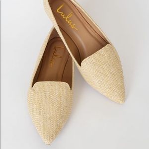Lulus Pointed Toe Woven Loafers Flats